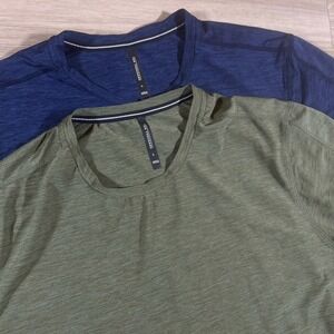 Lot Of 2 Ten Thousand T Shirt Men's Large Gym Performance Blue Green  Athletic